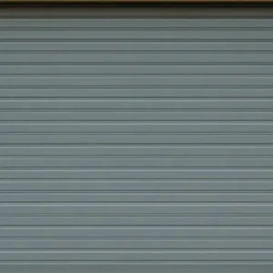 Horizontal Slatted Steel Double Garage Doors